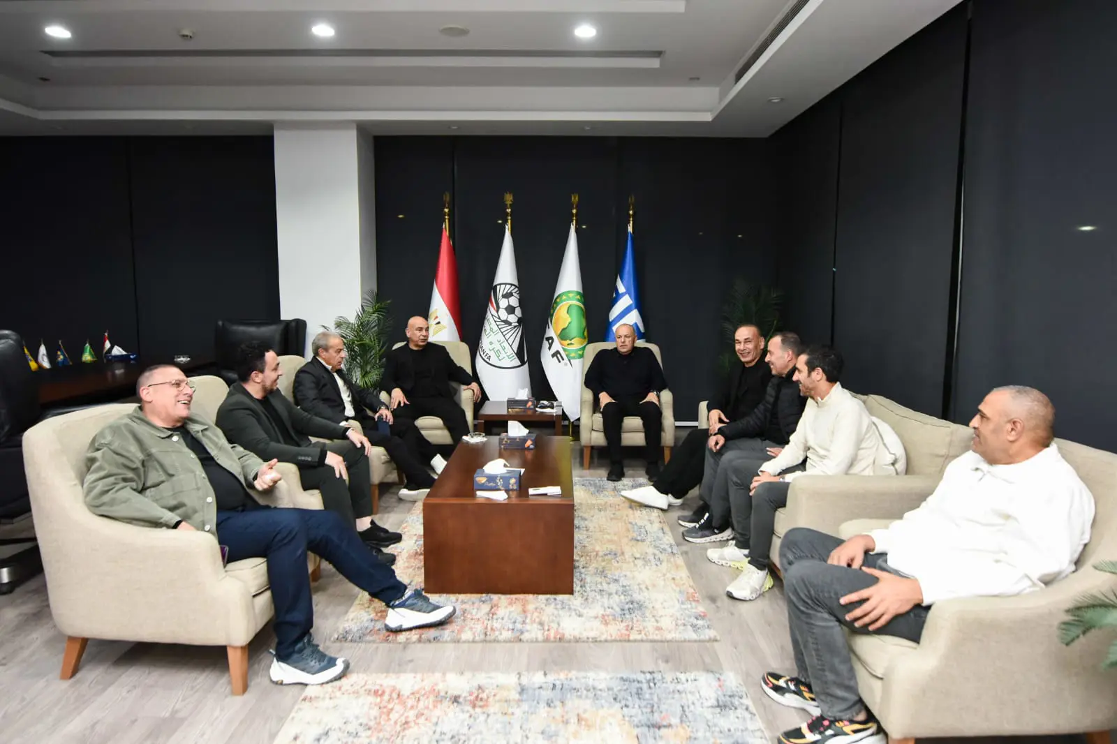 اجتماع حسام حسن وابراهيم حسن ومجلس الإدراة