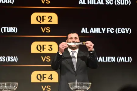 صور مراسم قرعة دوري الأبطال وكأس الكونفدرالية بمقر الاتحاد المصري