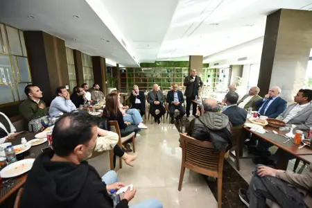 أبوريدة  يستقبل الصحفيين في مقر الاتحاد المصري