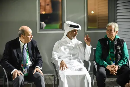 وزير الشباب والرياضة القطري يحضر مران منتخب مصر المشارك في كأس العرب