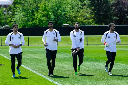 بالصور .. منتخب مصر يواصل تدريباته بملعب جونزاجا استعداداً لمواجهة بلجيكا