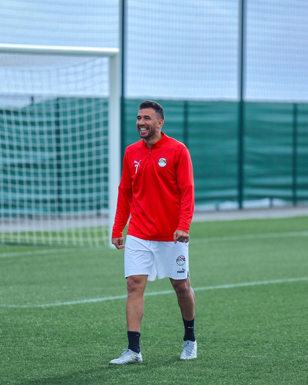 منتخب مصر يختتم تدريباته قبل مواجهة بنين غدًا