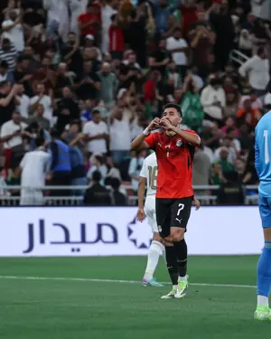 بالصور .  هدف مصر الثاني في مرمى المنتخب السعودي (تريزيجيه)