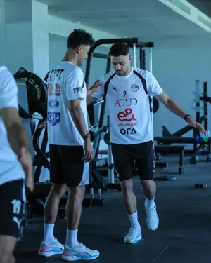 بالصور: المنتخب الوطني يتدرب في (الجيم) استعدادا للقاء روسيا