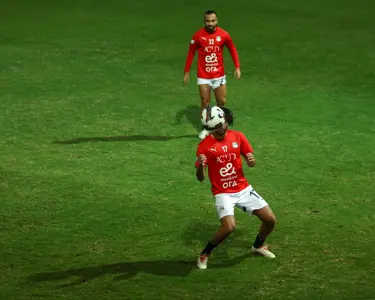 تدريب منتخب مصر المشارك في كأس العرب استعدادًا لمواجهتي الجزائر