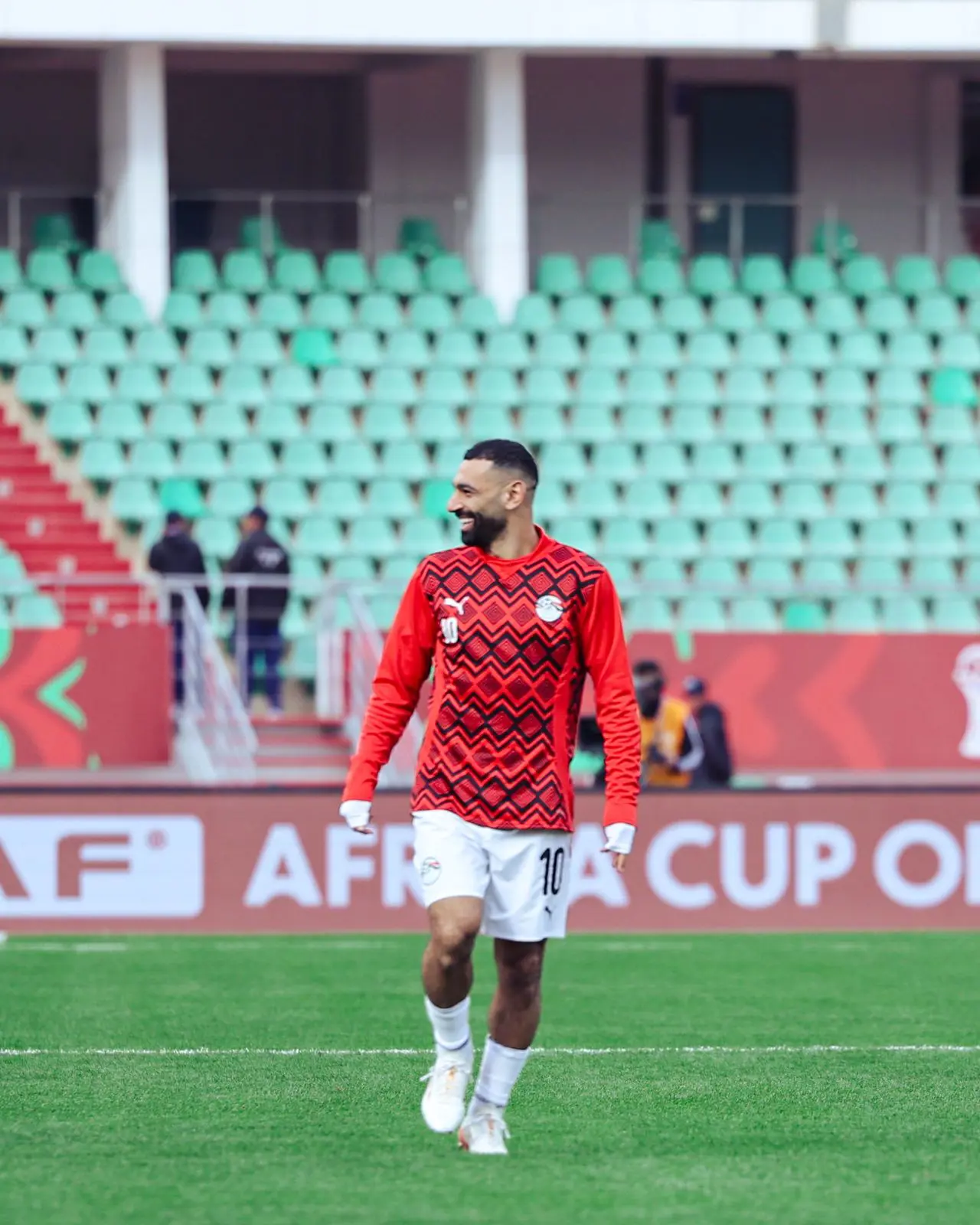 لاعبو منتخب مصر قبل مواجهة أنجولا