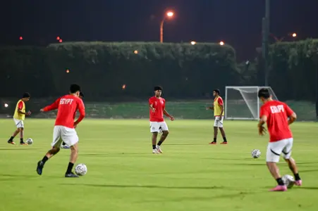 منتخب مصر تحت ١٧ ستة يواصل  تدريباته قبل انطلاق المونديال
