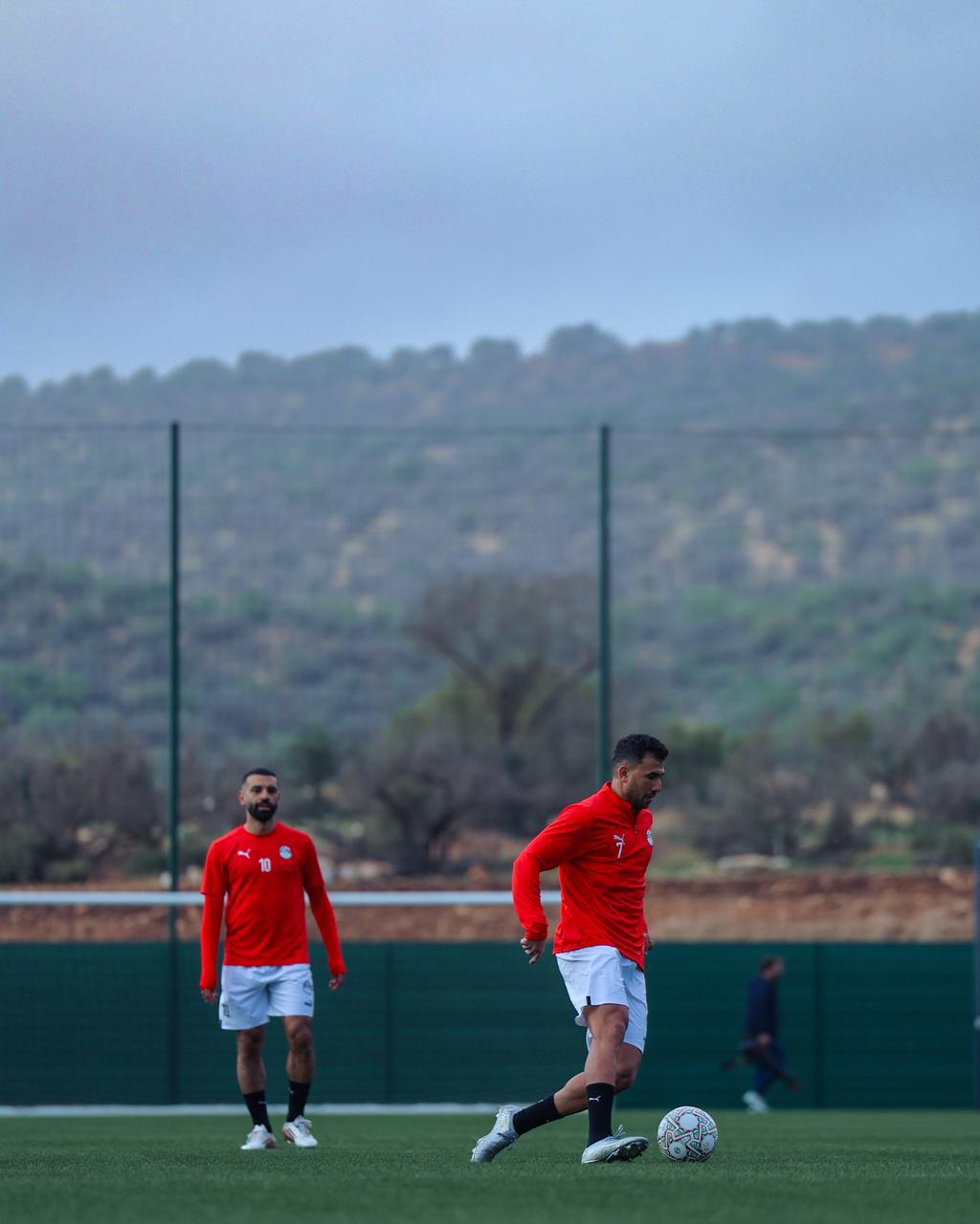 منتخب مصر يختتم تدريباته قبل مواجهة بنين غدًا