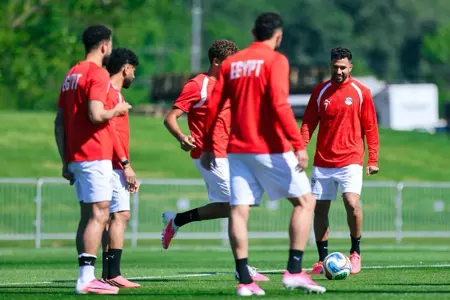 بالصور.. منتخب مصر يختتم تدريباته استعداداً لمواجهة بلجيكا غداً
