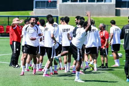 بالصور.. منتخب مصر يواصل استعداداته لمواجهة بلجيكا