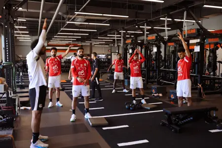 بالصور: تدريبات في الجيم لمنتخب مصر استعداداً لودية البرازيل