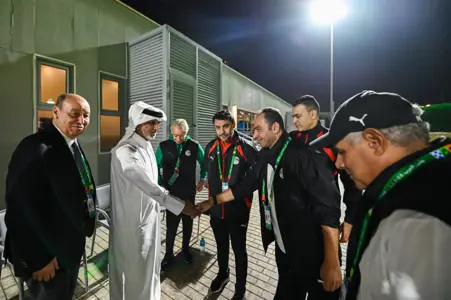 وزير الشباب والرياضة القطري يحضر مران منتخب مصر المشارك في كأس العرب