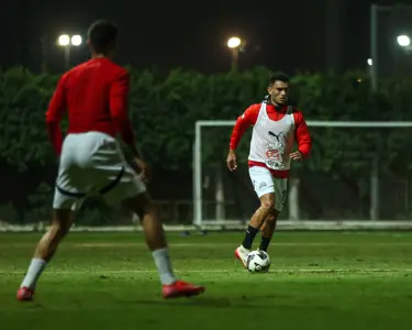 تدريب منتخب مصر المشارك في كأس العرب استعدادًا لمواجهتي الجزائر