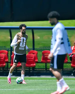 بالصور.. منتخب مصر يواصل استعداداته لمواجهة بلجيكا