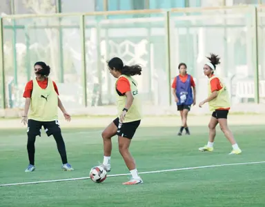 بالصور.. تدريب منتخب مصر للكرة  النسائية استعداداً لودية تونس