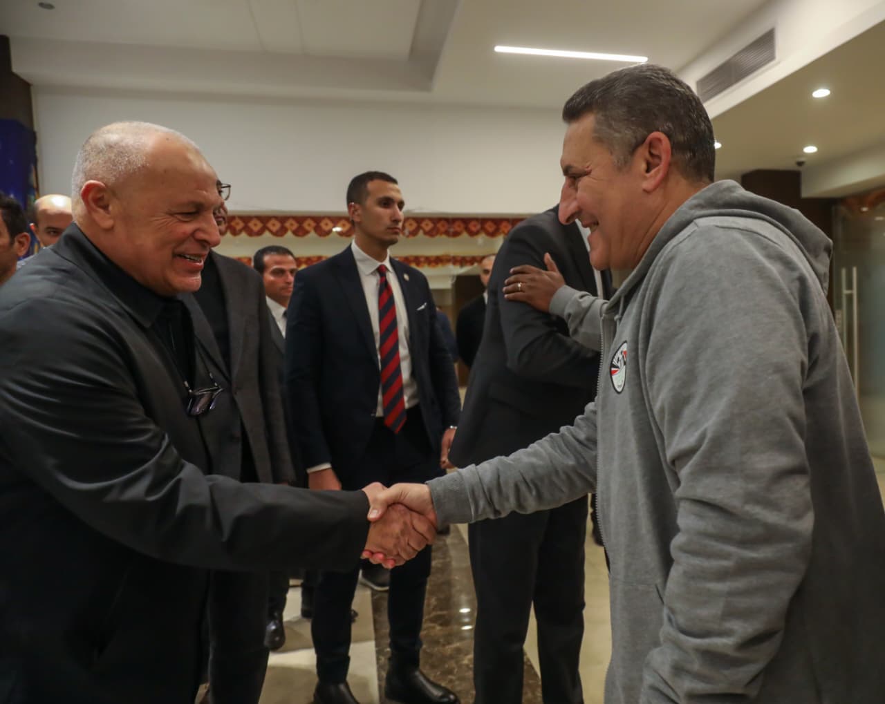 زيارة جوهر نبيل وزير الشباب والرياضة الجديد للاتحاد المصري