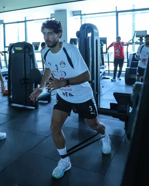 بالصور: المنتخب الوطني يتدرب في (الجيم) استعدادا للقاء روسيا