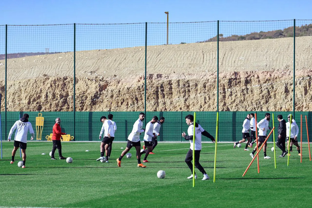 منتخب مصر يبدأ استعداداته لمواجهة جنوب أفريقيا 