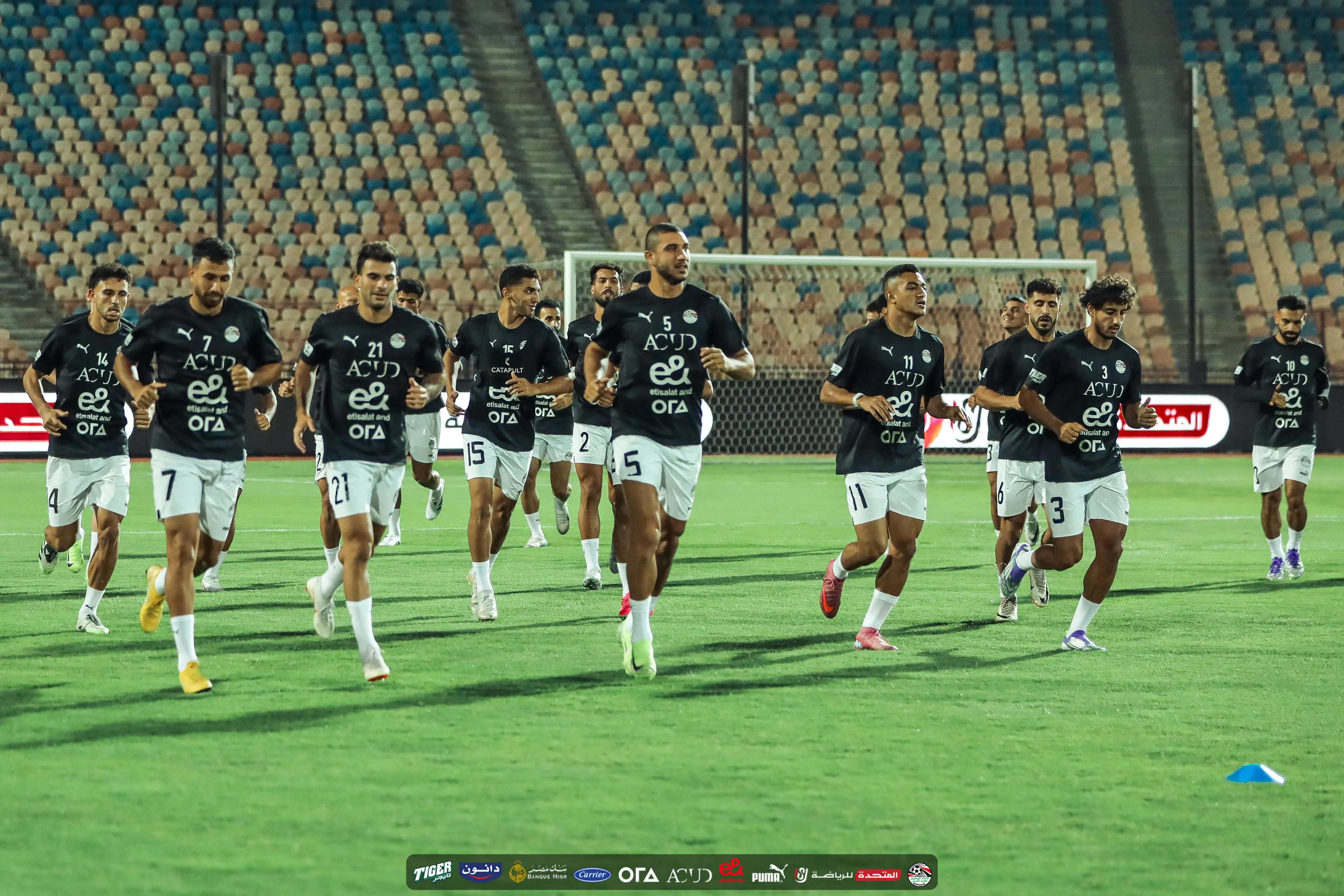منتخب مصر يواصل تدريباته بإستاد القاهرة استعدادًا لمواجهة إثيوبيا