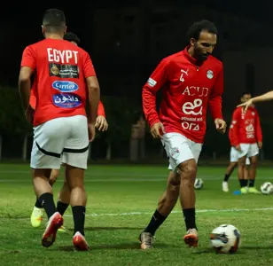 تدريب منتخب مصر المشارك في كأس العرب استعدادًا لمواجهتي الجزائر