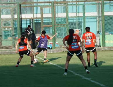 بالصور.. تدريب منتخب مصر للكرة  النسائية استعداداً لودية تونس