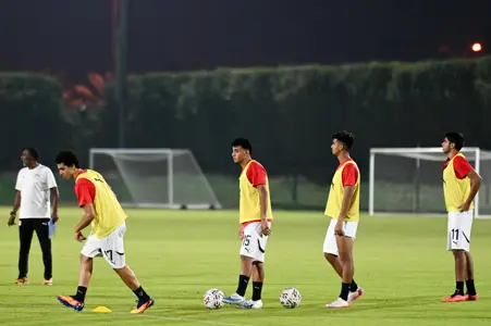 منتخب مصر تحت ١٧ ستة يواصل  تدريباته قبل انطلاق المونديال