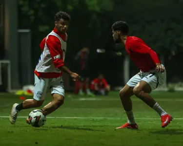 تدريب منتخب مصر المشارك في كأس العرب استعدادًا لمواجهتي الجزائر