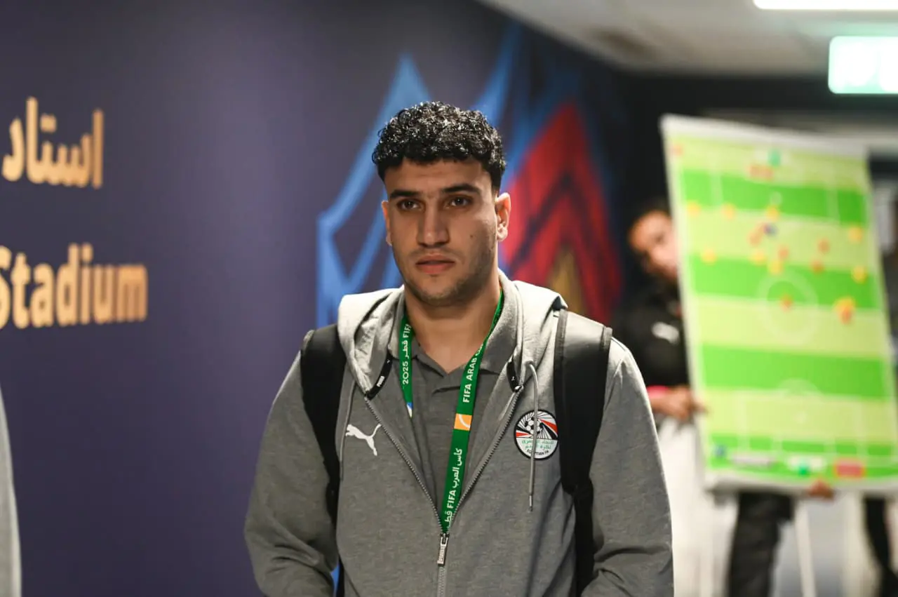 منتخب مصر المشارك في كأس العرب يصل لملعب البيت قبل مواجهة الأردن