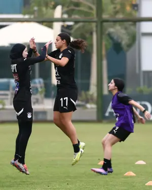 تدريب منتخب الكرة النسائية استعداداً لوديتي تونس