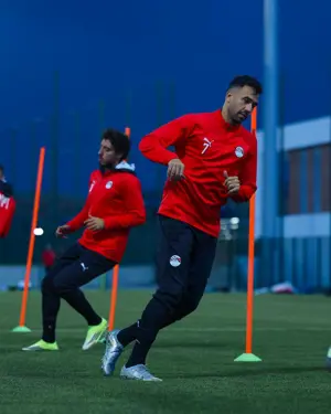منتخب مصر يخوض آخر  تدريباته قبل مواجهة السنغال