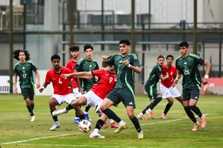 بالصور منتخب الشباب يتعادل سلبياً مع الجزائر في الودية الثانية