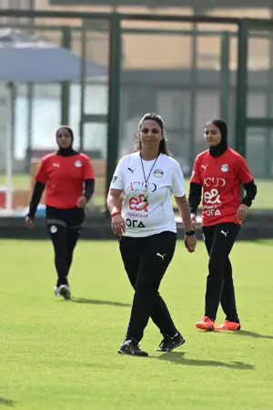 التمرين الأخير لمنتخب الكرة  النسائية تحت ٢٠ سنة قبل السفر لغينيا الإستوائية