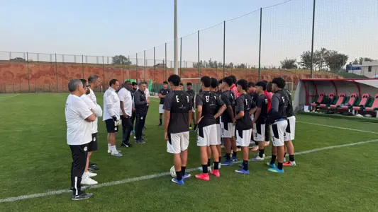 بالصور: منتخب الناشئين يواصل تحضيراته لمواجهة كوت ديفوار