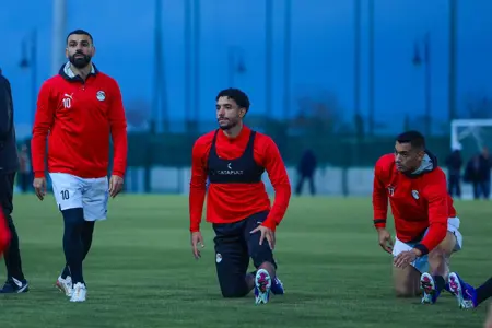 منتخب مصر يخوض آخر  تدريباته قبل مواجهة السنغال
